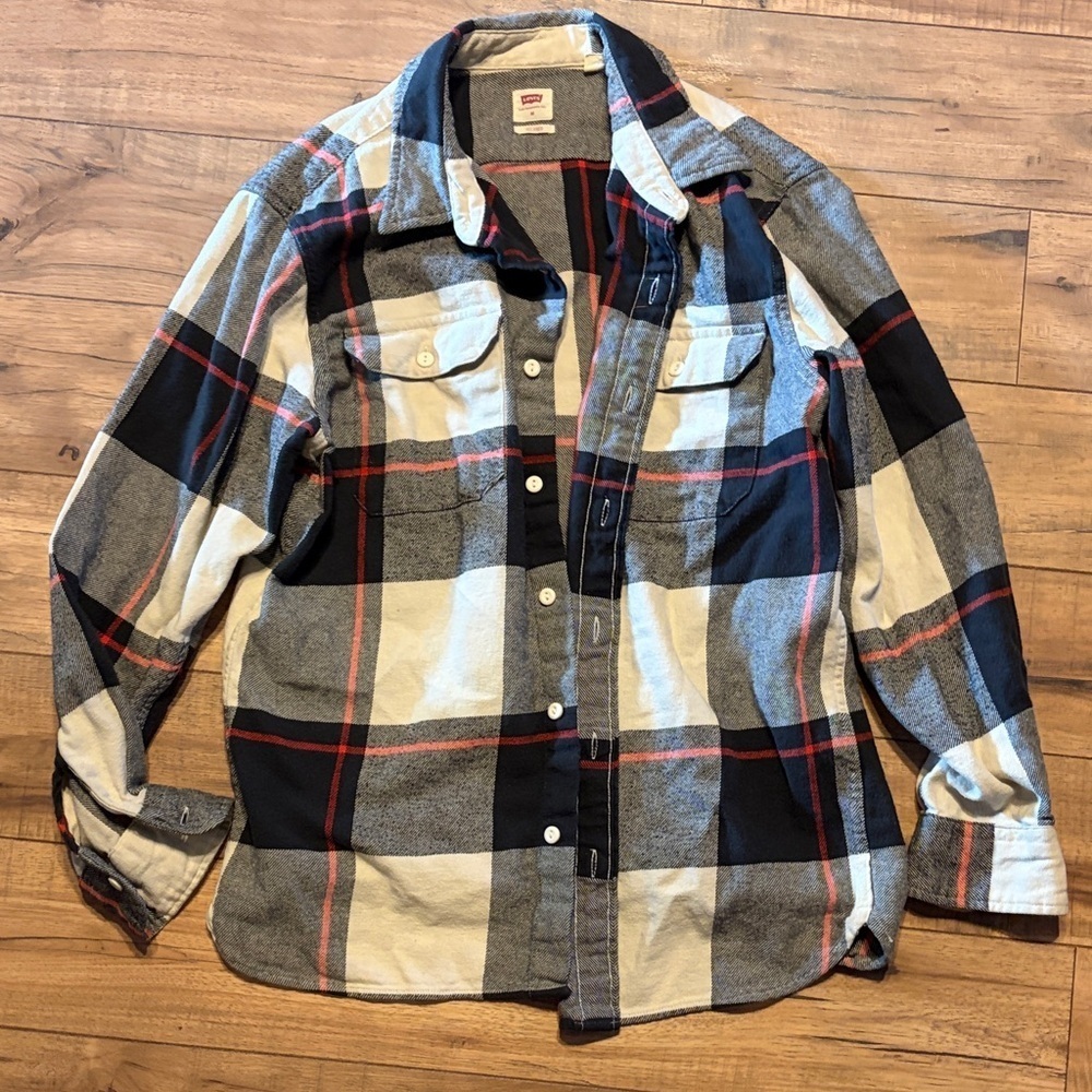Levi's Plaid Shirt - Black, Gray, Red